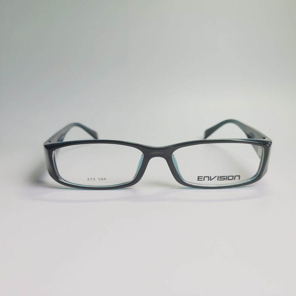 Envision 273 C64 53-16 140 teal/blue black full rim thick eyeglasses eyewear C7